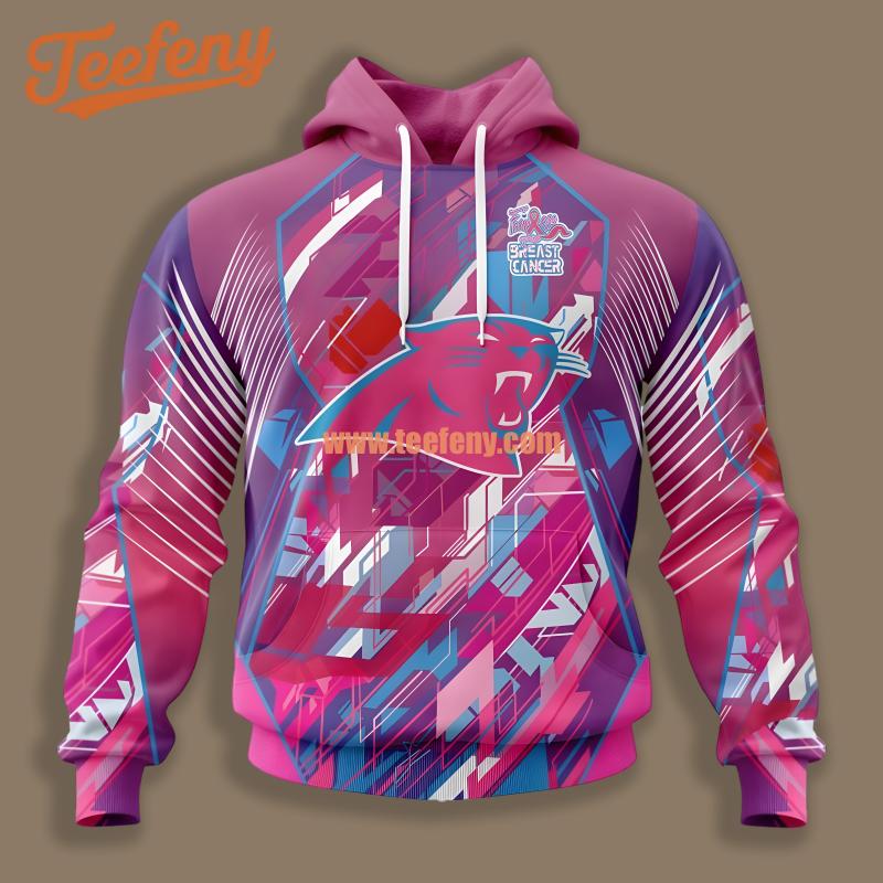 Carolina Panthers Breast Cancer Pink 3D Hoodie