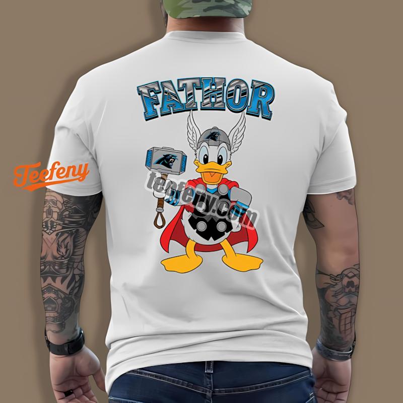 Carolina Panthers Donald Duck Fathor Regular Shirt