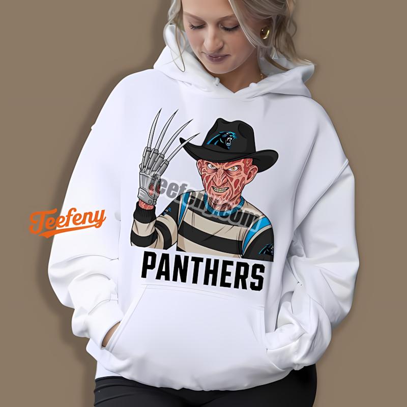 Carolina Panthers Freddy Krueger Halloween Soft Hoodie Carolina Panthers Freddy Krueger Halloween Soft Hoodie