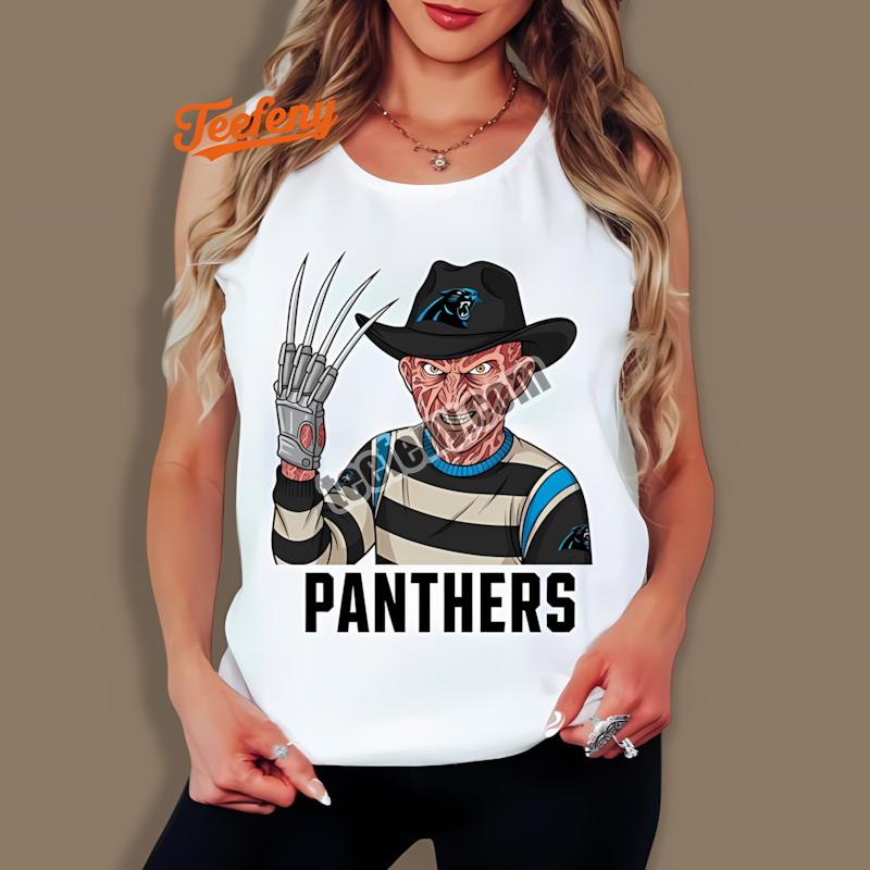Carolina Panthers Freddy Krueger Halloween Soft Tanktop Carolina Panthers Freddy Krueger Halloween Soft Tanktop
