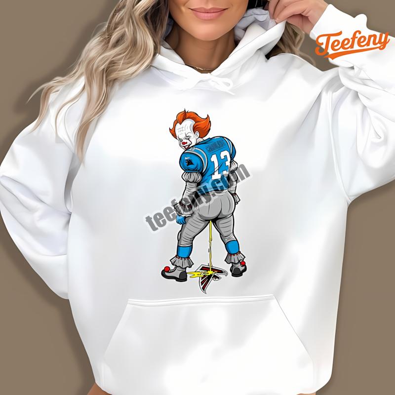 Carolina Panthers Halloween Pennywise Falcons Rivalry Hoodie Carolina Panthers Halloween Pennywise Falcons Rivalry Hoodie