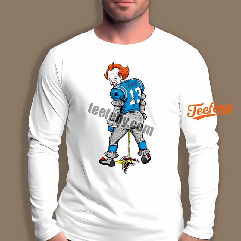 Carolina Panthers Halloween Pennywise Falcons Rivalry Long Sleeve Carolina Panthers Halloween Pennywise Falcons Rivalry Long Sleeve