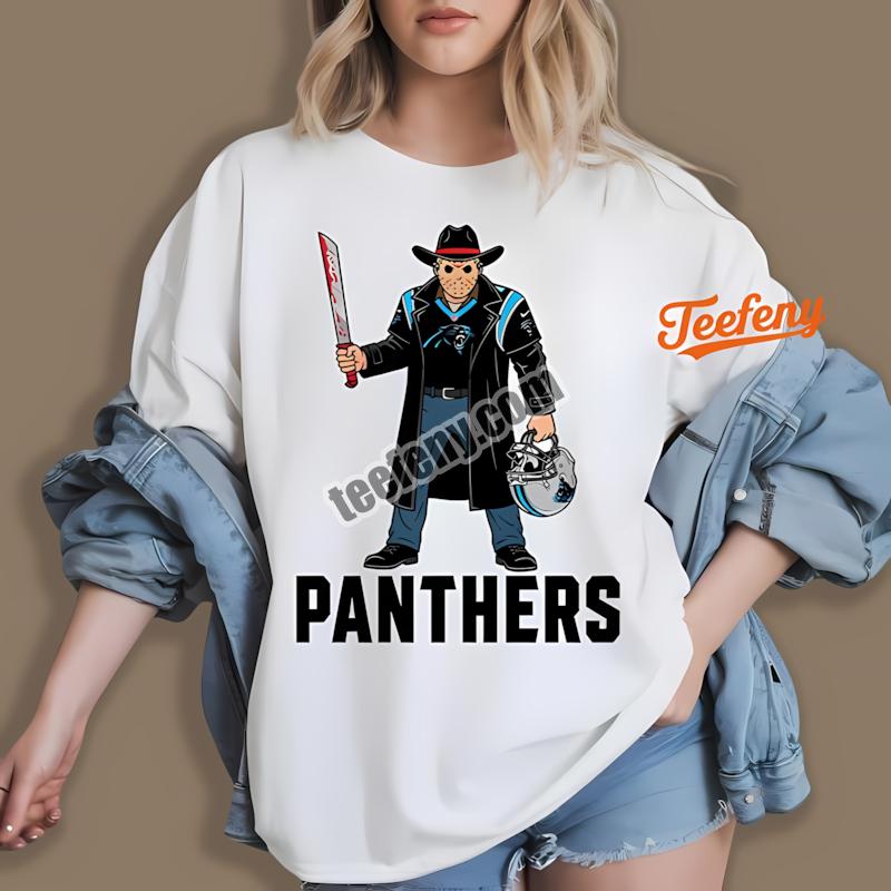 Carolina Panthers Jason Voorhees Halloween Adults Shirt