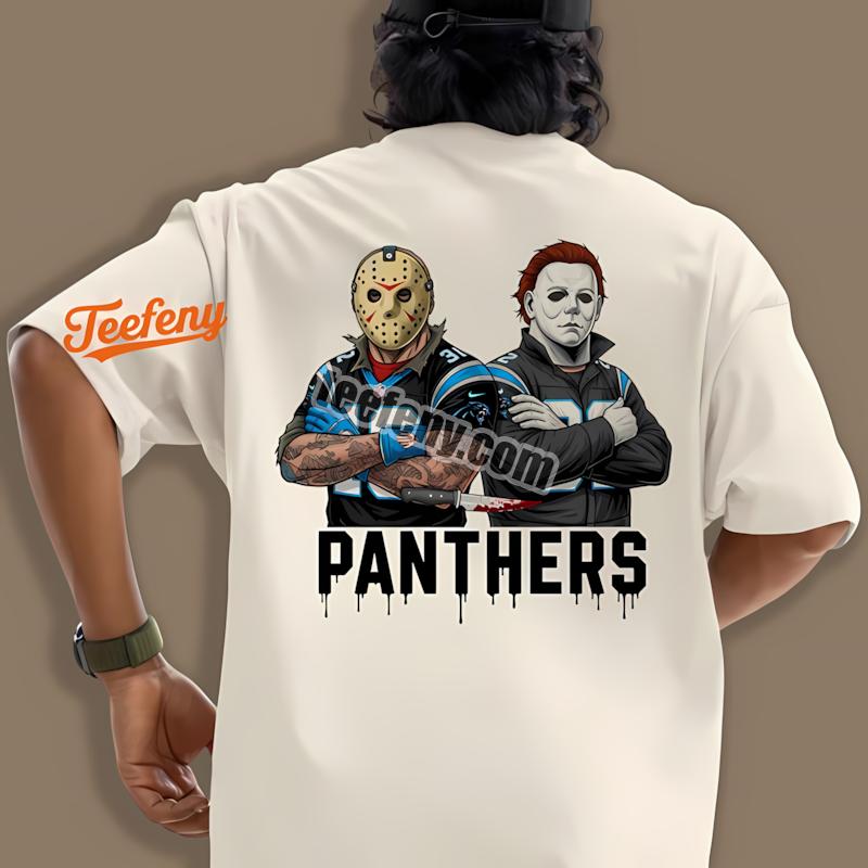 Carolina Panthers Jason Voorhees Michael Myers Horror Shirt