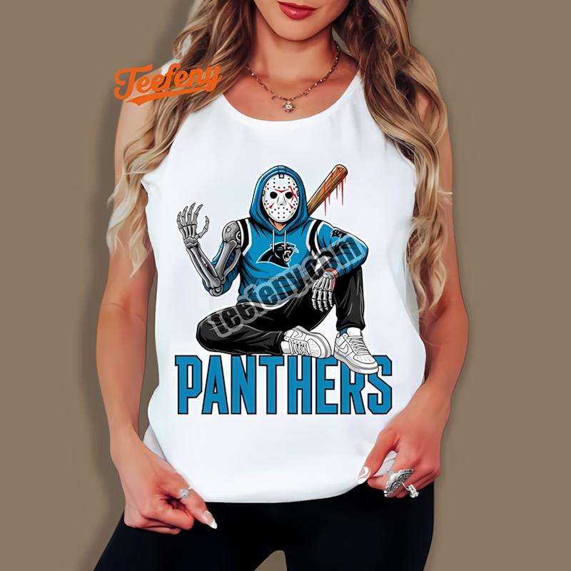 Carolina Panthers Jason Voorhees Street Halloween Tanktop Carolina Panthers Jason Voorhees Street Halloween Tanktop