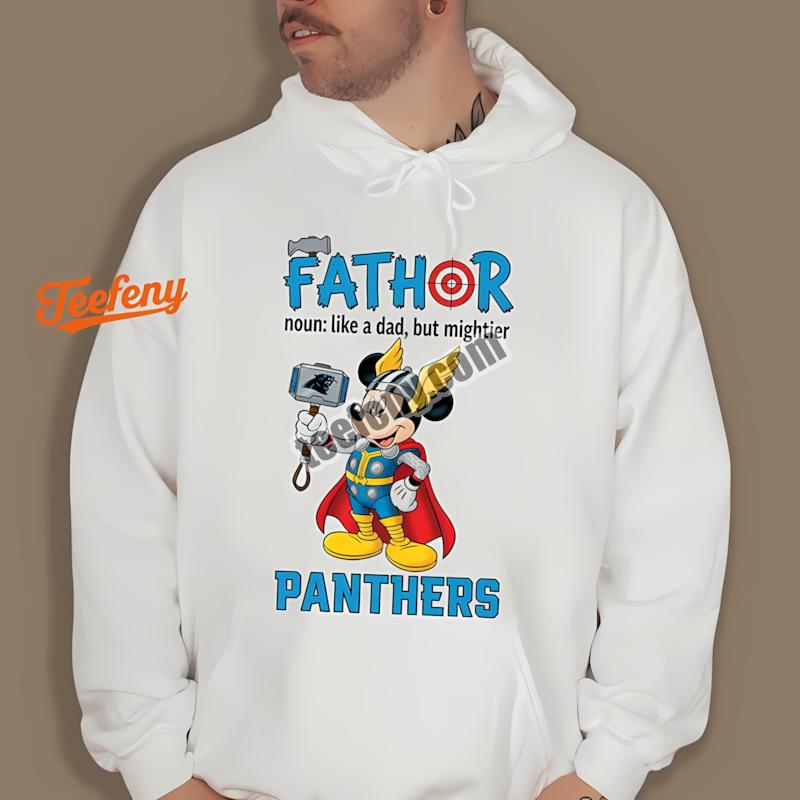 Carolina Panthers Mickey Mouse Fathor Best Hoodie Carolina Panthers Mickey Mouse Fathor Best Hoodie