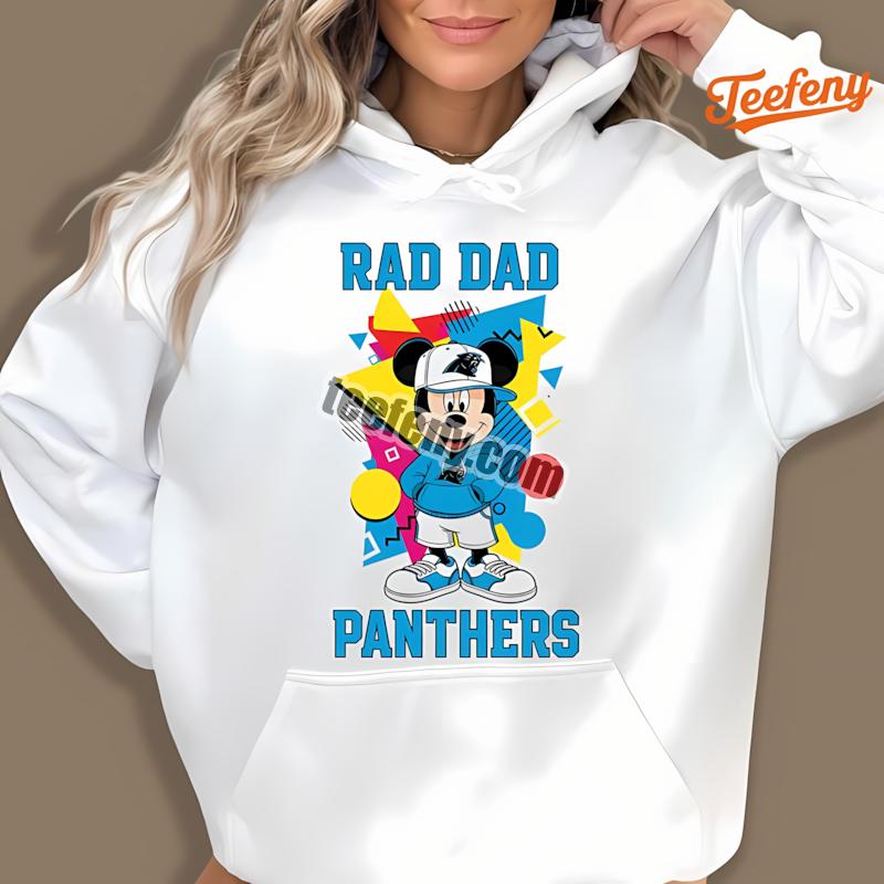 Carolina Panthers Mickey Mouse Rad Dad Hoodie Carolina Panthers Mickey Mouse Rad Dad Hoodie