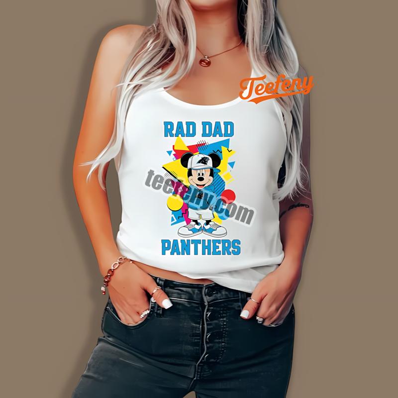 Carolina Panthers Mickey Mouse Rad Dad Tanktop Carolina Panthers Mickey Mouse Rad Dad Tanktop
