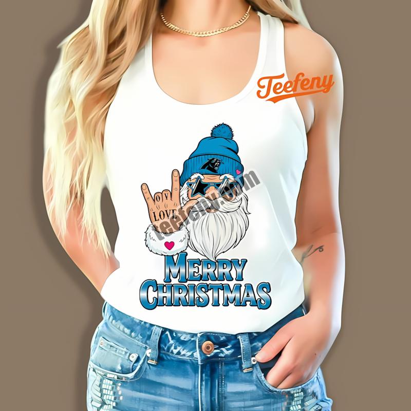 Carolina Panthers Rock Santa Merry Christmas Funny Tanktop Carolina Panthers Rock Santa Merry Christmas Funny Tanktop