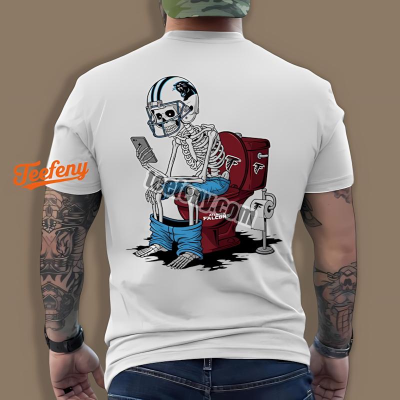 Carolina Panthers Skeleton Toilet Falcons Rivalry Shirt