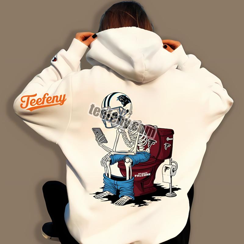 Carolina Panthers Skeleton Toilet Falcons Rivalry Hoodie Carolina Panthers Skeleton Toilet Falcons Rivalry Hoodie