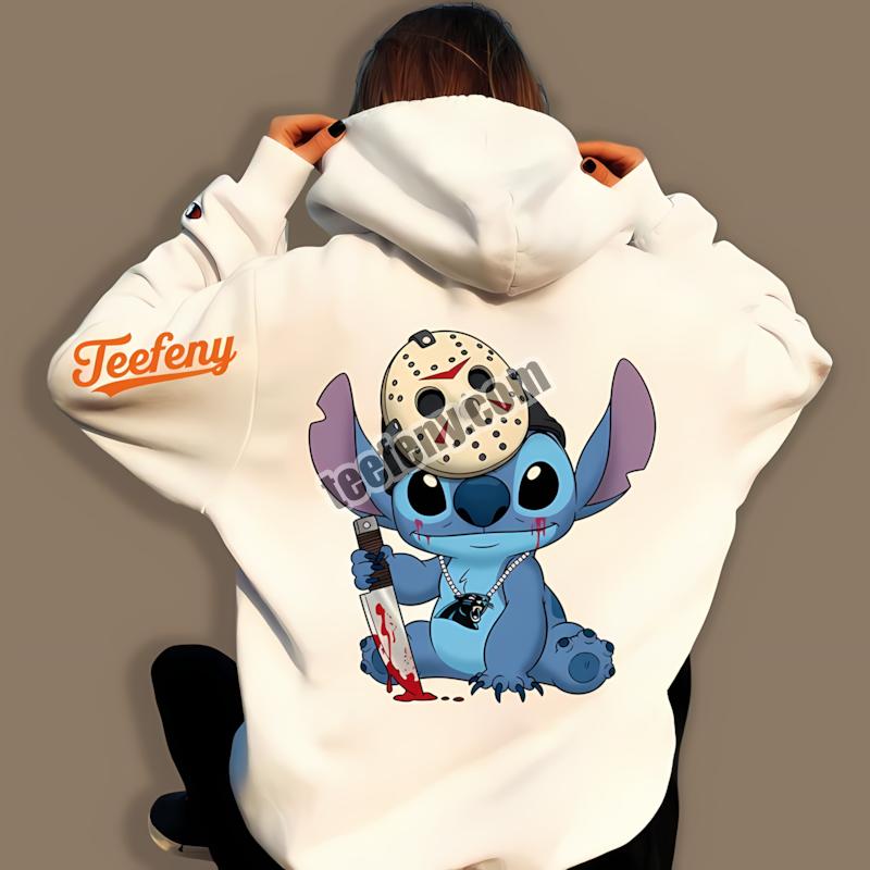 Carolina Panthers Stitch Jason Halloween Hoodie Carolina Panthers Stitch Jason Halloween Hoodie