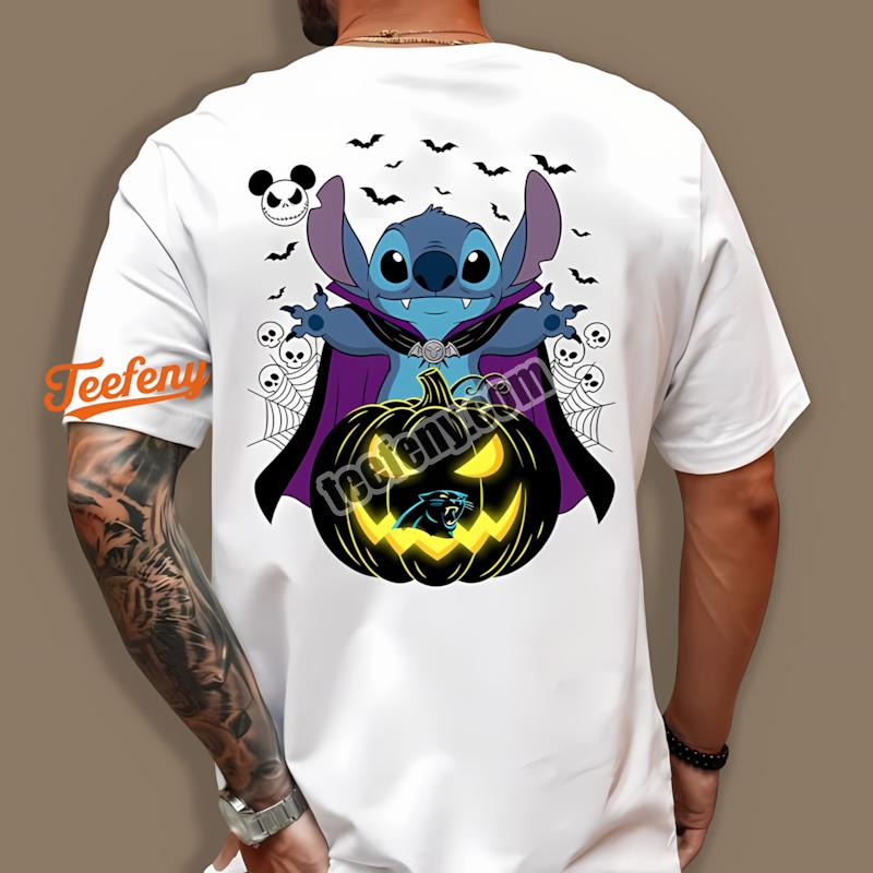 Carolina Panthers Stitch Witch Halloween Best Shirt