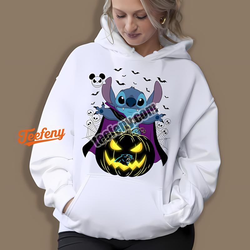 Carolina Panthers Stitch Witch Halloween Best Hoodie Carolina Panthers Stitch Witch Halloween Best Hoodie