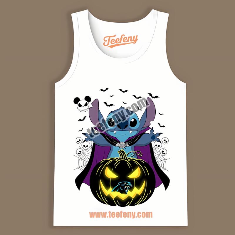 Carolina Panthers Stitch Witch Halloween Best Tanktop Carolina Panthers Stitch Witch Halloween Best Tanktop