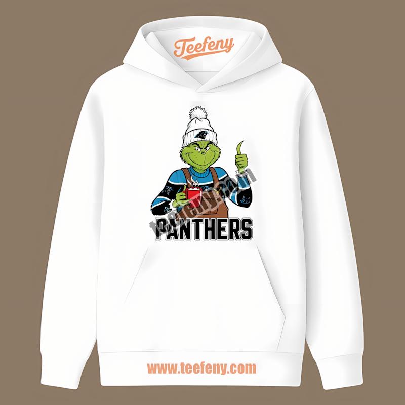 Carolina Panthers The Grinch Winter Hot Cocoa Holiday Hoodie Carolina Panthers The Grinch Winter Hot Cocoa Holiday Hoodie
