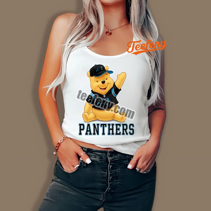 Carolina Panthers Winnie The Pooh Football Team Spirit Tanktop Carolina Panthers Winnie The Pooh Football Team Spirit Tanktop