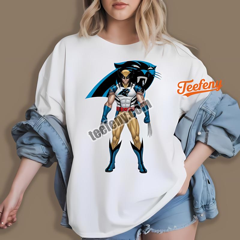 Carolina Panthers Wolverine Marvel Retro Shirt