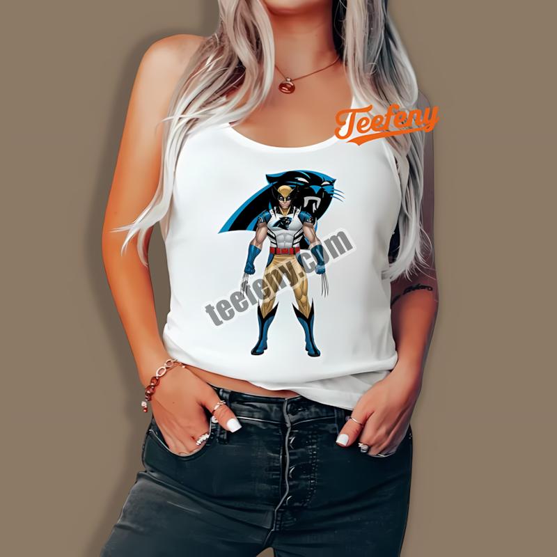 Carolina Panthers Wolverine Marvel Retro Tanktop Carolina Panthers Wolverine Marvel Retro Tanktop