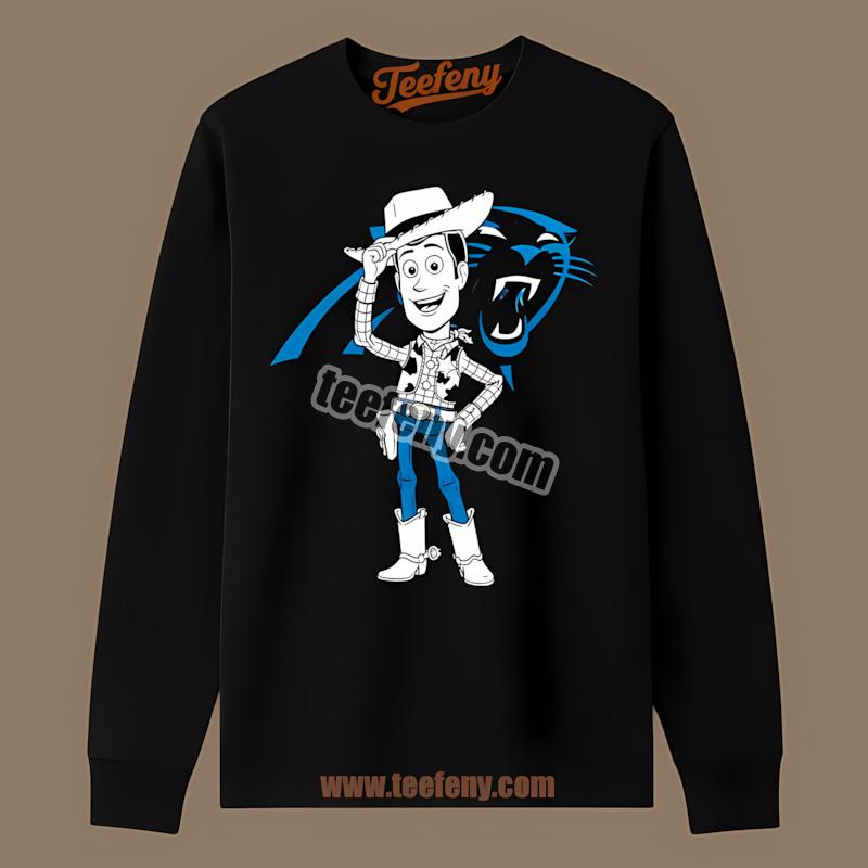 Carolina Panthers Woody Toy Story Printed Long Sleeve Carolina Panthers Woody Toy Story Printed Long Sleeve