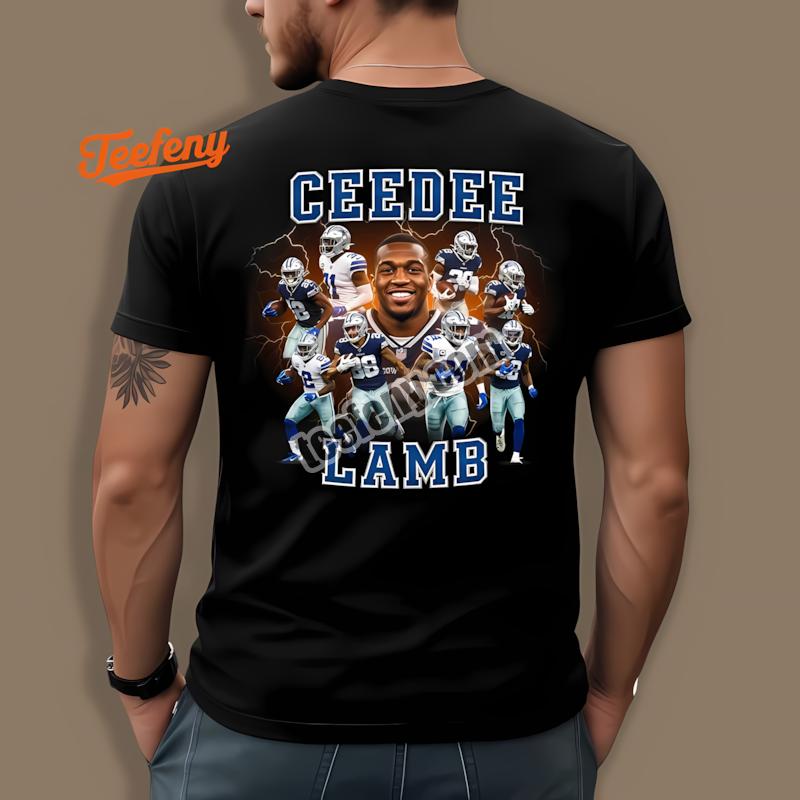 Ceedee Lamb Dallas Cowboys Electric Multi Pose Football Shirt Funny