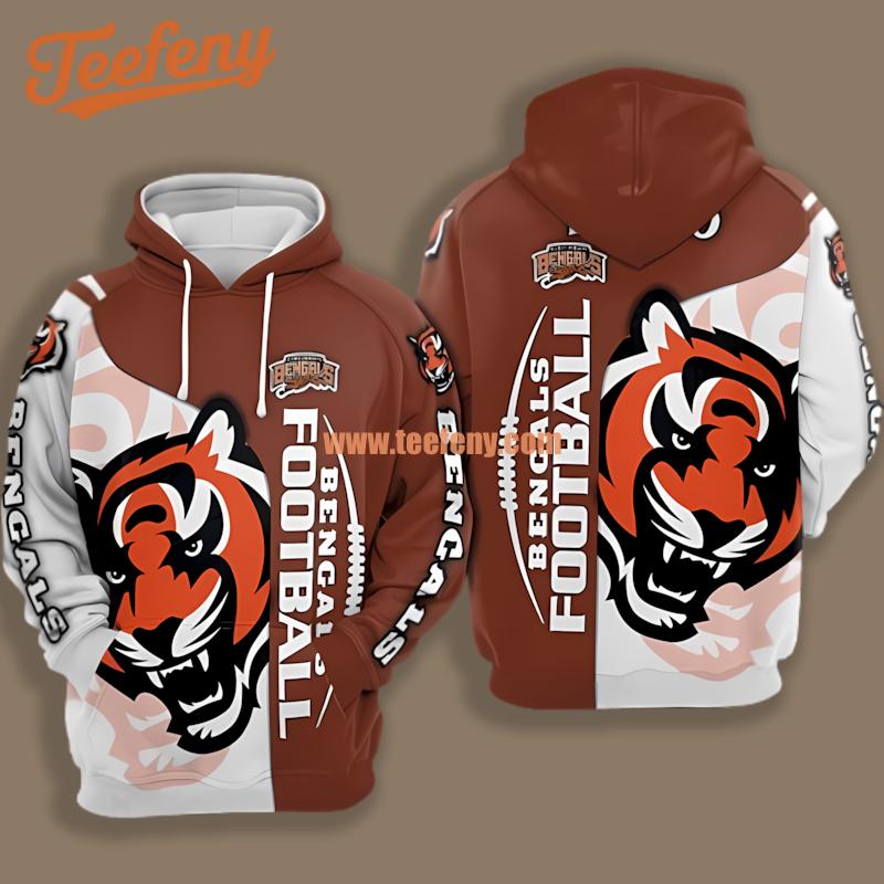 Chicago Bears Grey White Graphic 3D Hoodie