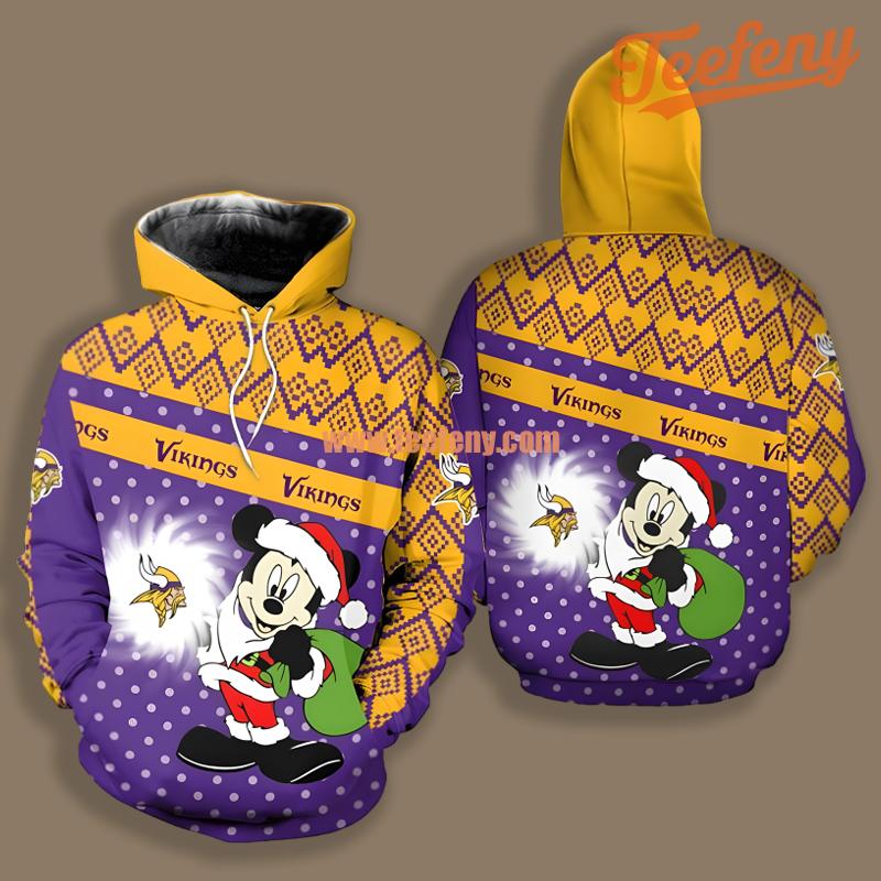 Christmas Minnie Mouse San Francisco 49Ers Red White Print 3D Hoodie