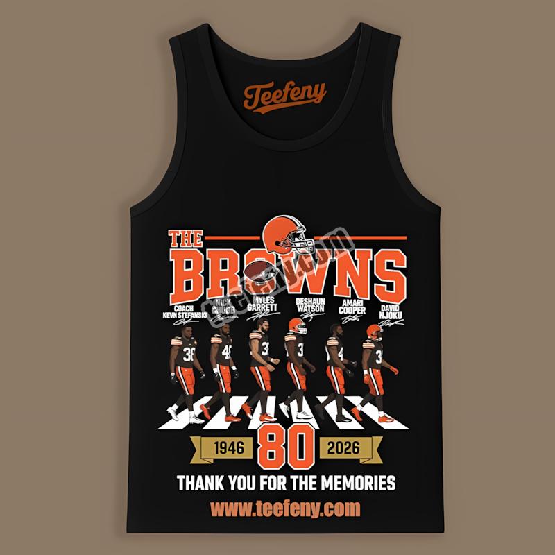 Cleveland Browns 80Th Anniversary Thank You For The Memories Tanktop Cleveland Browns 80Th Anniversary Thank You For The Memories Tanktop