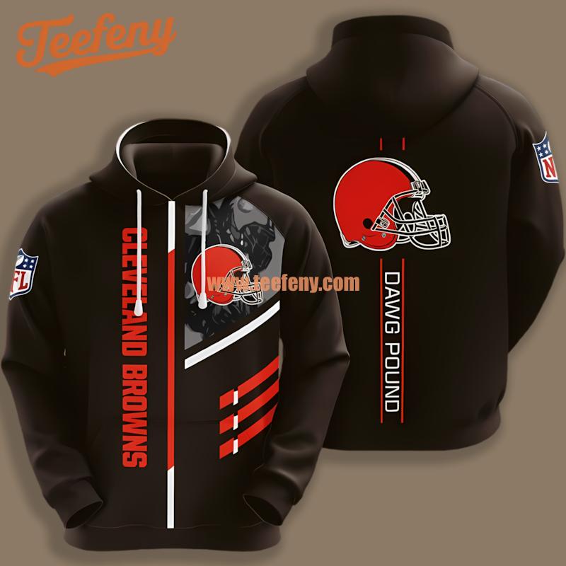 Cleveland Browns Black For Men 3D Hoodie