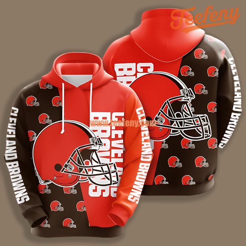 Cleveland Browns Black Orange Unisex 3D Hoodie