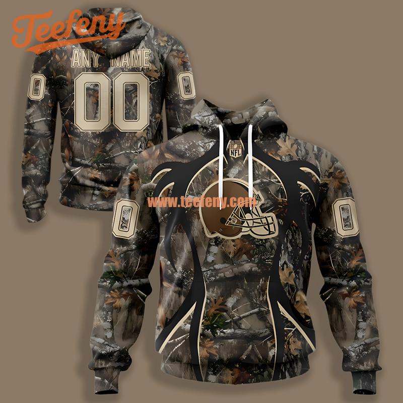 Cleveland Browns Hunting Lover Print 3D Hoodie