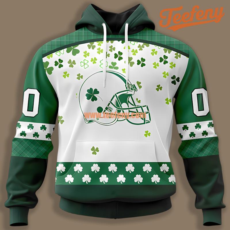 Cleveland Browns Shamrock St Patrick Green Mens 3D Hoodie
