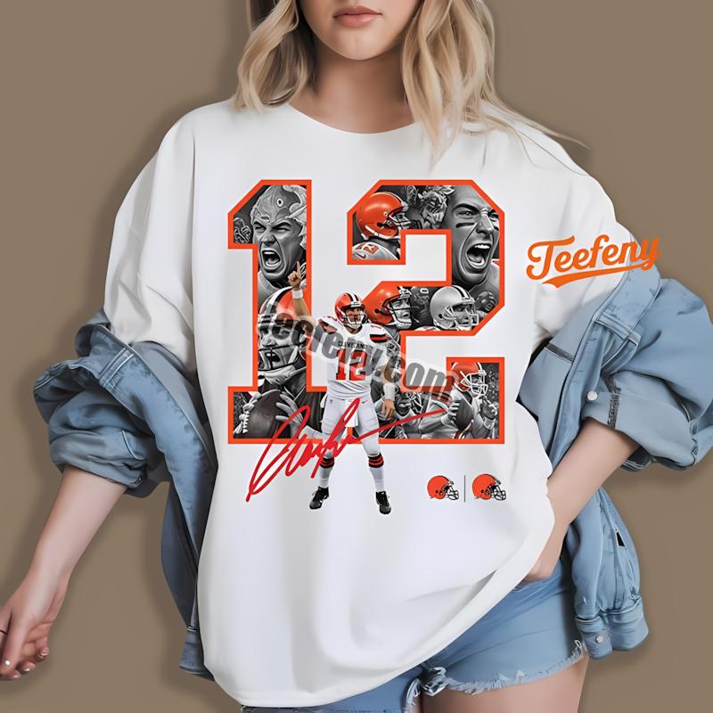 Cleveland Browns Shedeur Sanders Football Celebration Collage Shirt