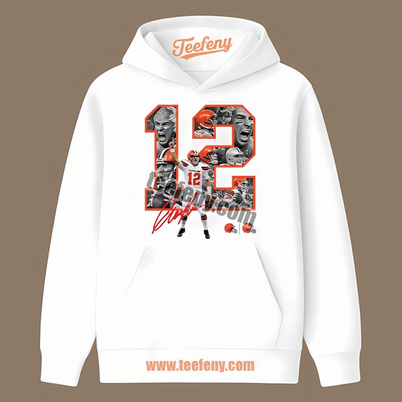 Cleveland Browns Shedeur Sanders Football Celebration Collage Hoodie Cleveland Browns Shedeur Sanders Football Celebration Collage Hoodie
