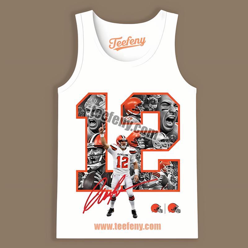 Cleveland Browns Shedeur Sanders Football Celebration Collage Tanktop Cleveland Browns Shedeur Sanders Football Celebration Collage Tanktop