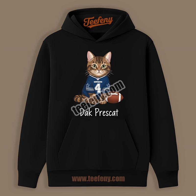 Dak Prescott Cat Pun Dallas Cowboys Football Hoodie Dak Prescott Cat Pun Dallas Cowboys Football Hoodie