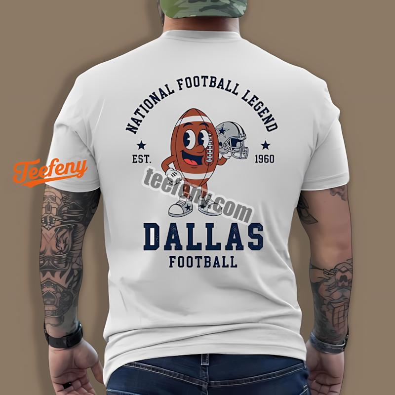 Dallas Cowboys Cartoon Football Mascot National Legend Shirt