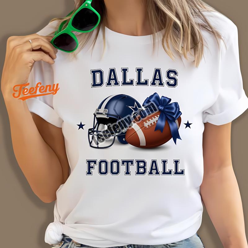 Dallas Cowboys Helmet And Bow Football Unisex Shirt