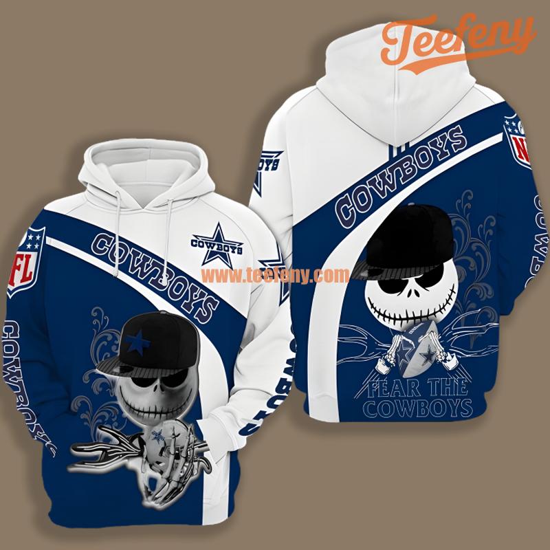 Dallas Cowboys Jack Skellington Zero Monster Energy Blue Art 3D Hoodie