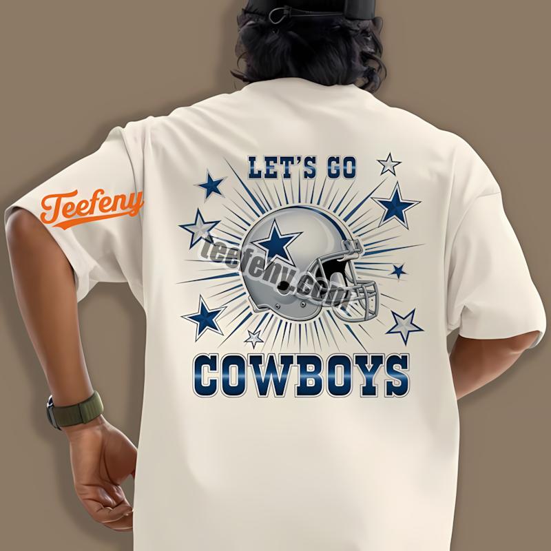 Dallas Cowboys Lone Star Cowboy Holding Football Shirt
