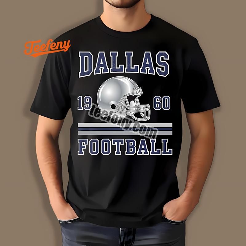 Dallas Cowboys Retro 1960 Football Helmet Shirt