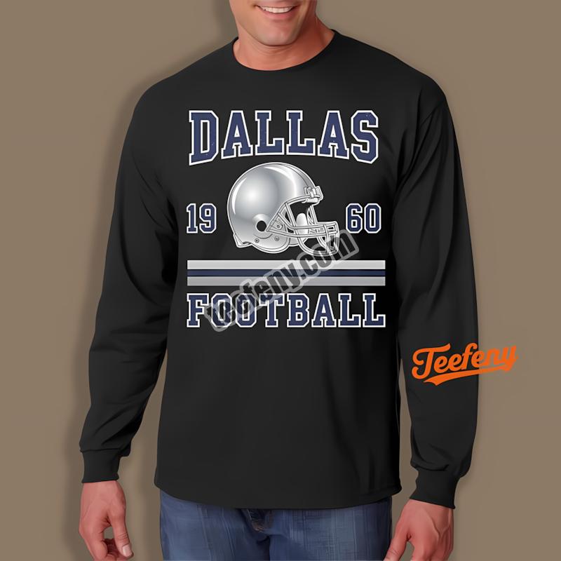 Dallas Cowboys Retro 1960 Football Helmet Long Sleeve Dallas Cowboys Retro 1960 Football Helmet Long Sleeve