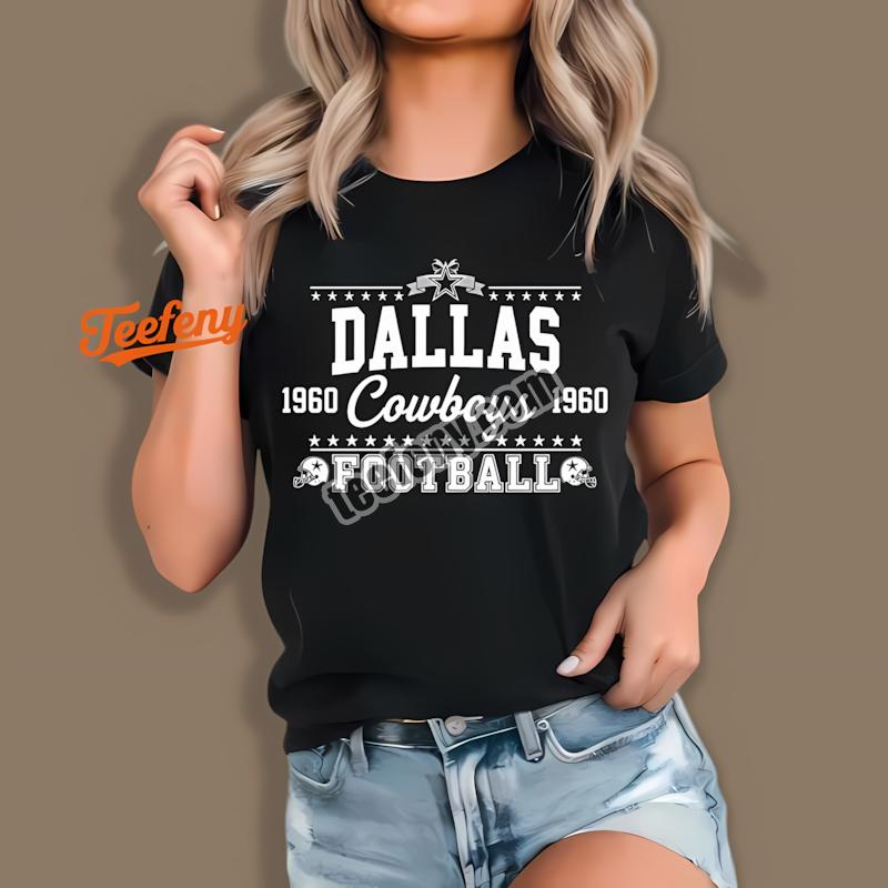Dallas Cowboys Retro 1960 Football Helmet Graphic Shirt