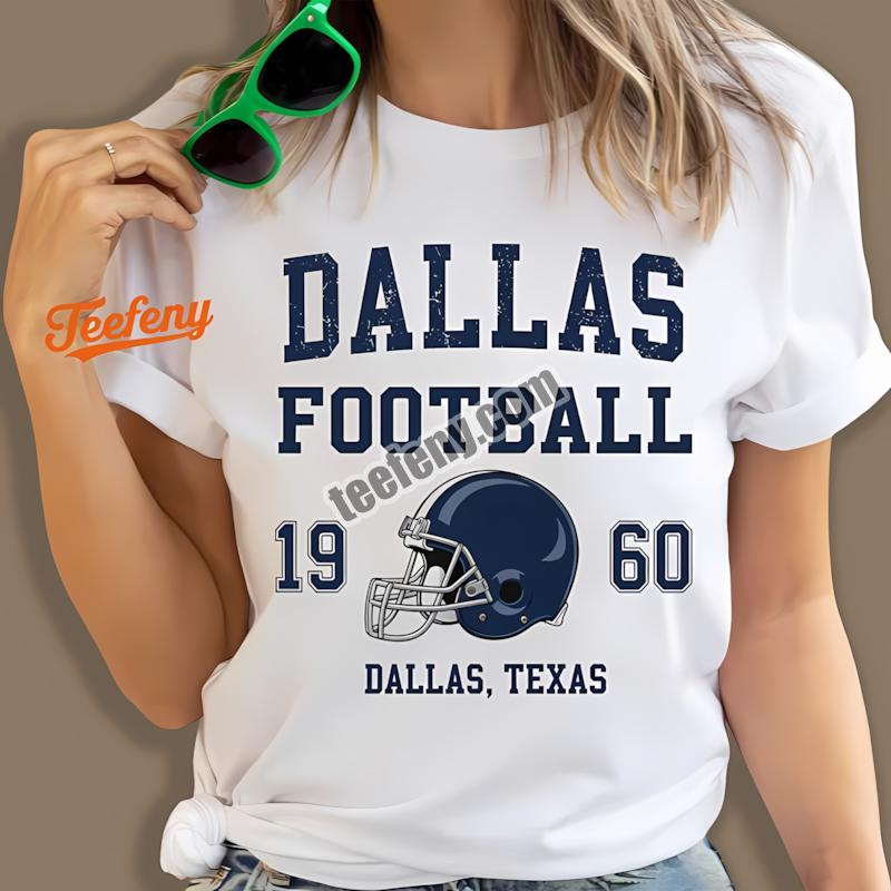 Dallas Cowboys Retro 1960 Helmet Dallas Texas Football Artwork Shirt