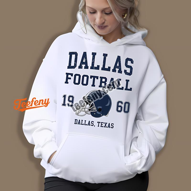 Dallas Cowboys Retro 1960 Helmet Dallas Texas Football Artwork Hoodie Dallas Cowboys Retro 1960 Helmet Dallas Texas Football Artwork Hoodie