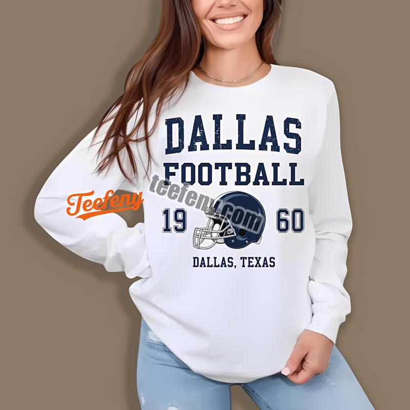 Dallas Cowboys Retro 1960 Helmet Dallas Texas Football Artwork Long Sleeve Dallas Cowboys Retro 1960 Helmet Dallas Texas Football Artwork Long Sleeve