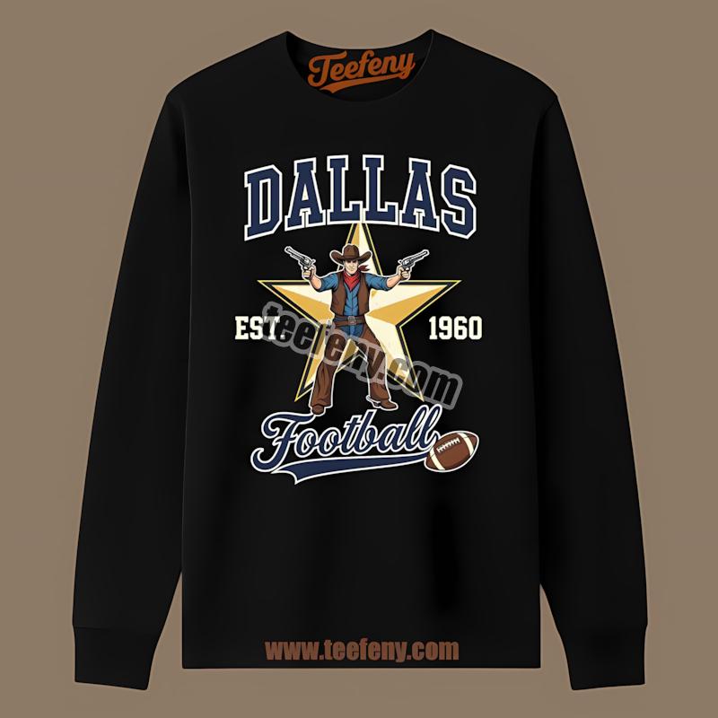 Dallas Cowboys Retro Cowboy Star Logo Fan Long Sleeve Dallas Cowboys Retro Cowboy Star Logo Fan Long Sleeve