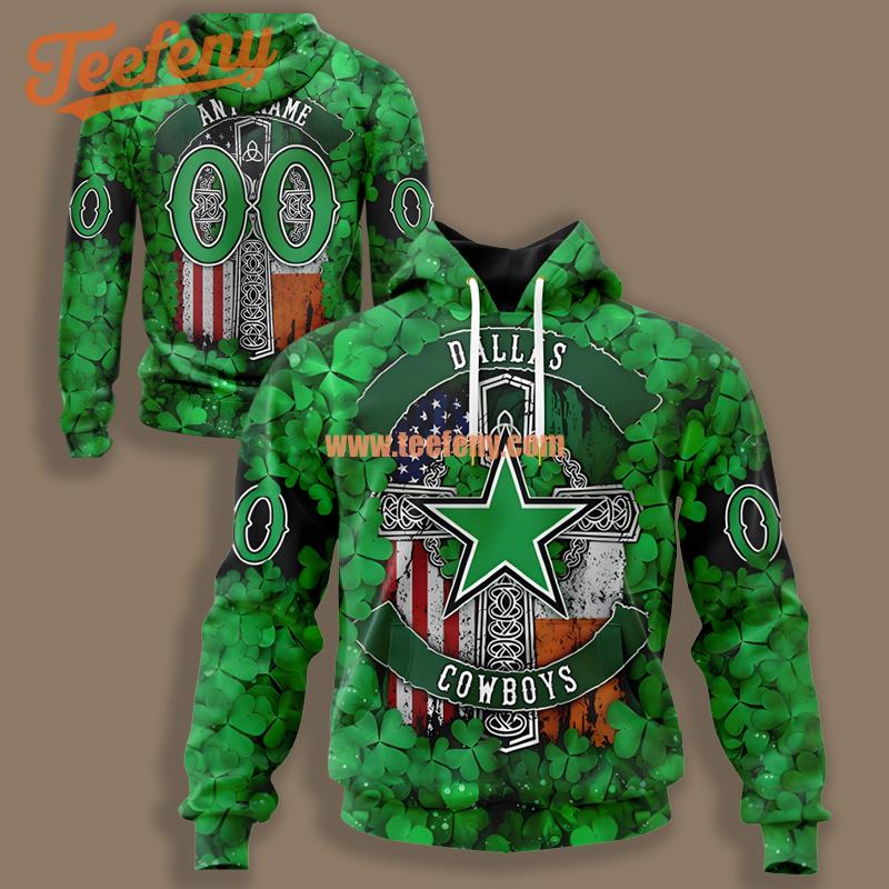 Dallas Cowboys St Patrick Day Green 3D Hoodie For Sale