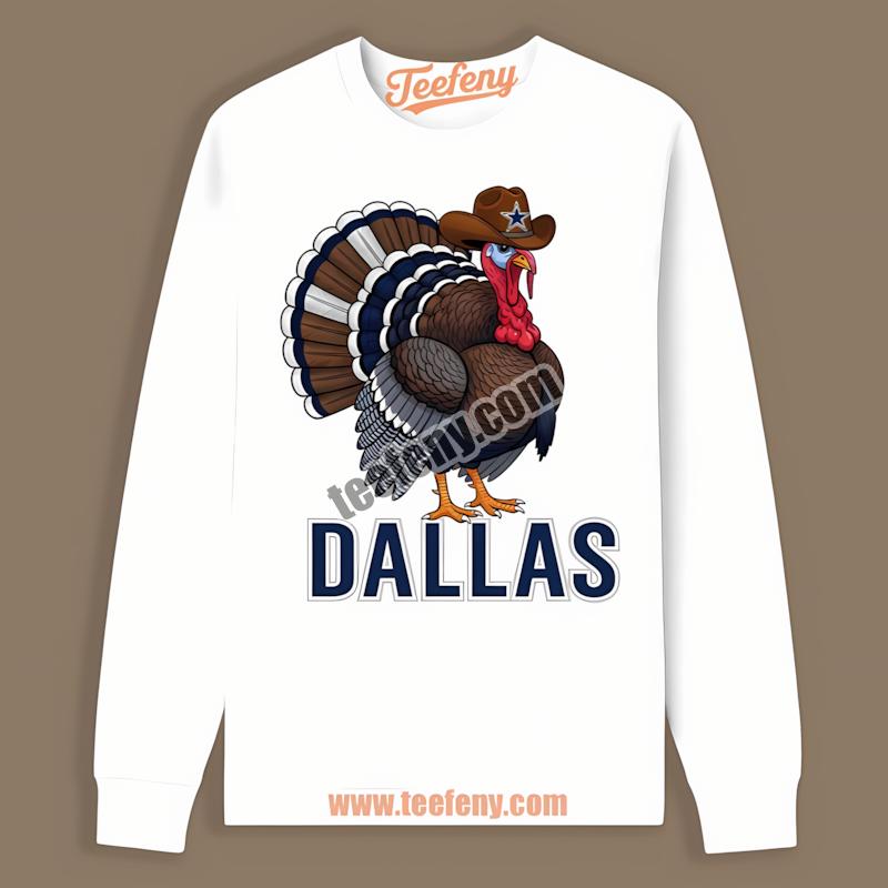 Dallas Cowboys Thanksgiving Turkey Football Design Classic Long Sleeve Dallas Cowboys Thanksgiving Turkey Football Design Classic Long Sleeve