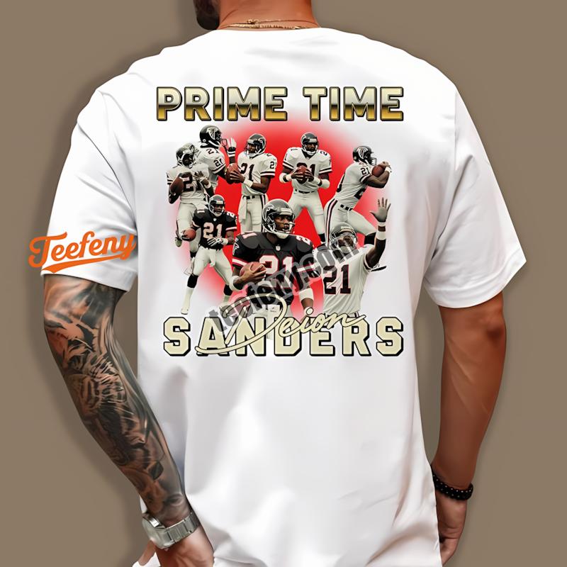 Deion Sanders Prime Time Vintage Football Retro Tee